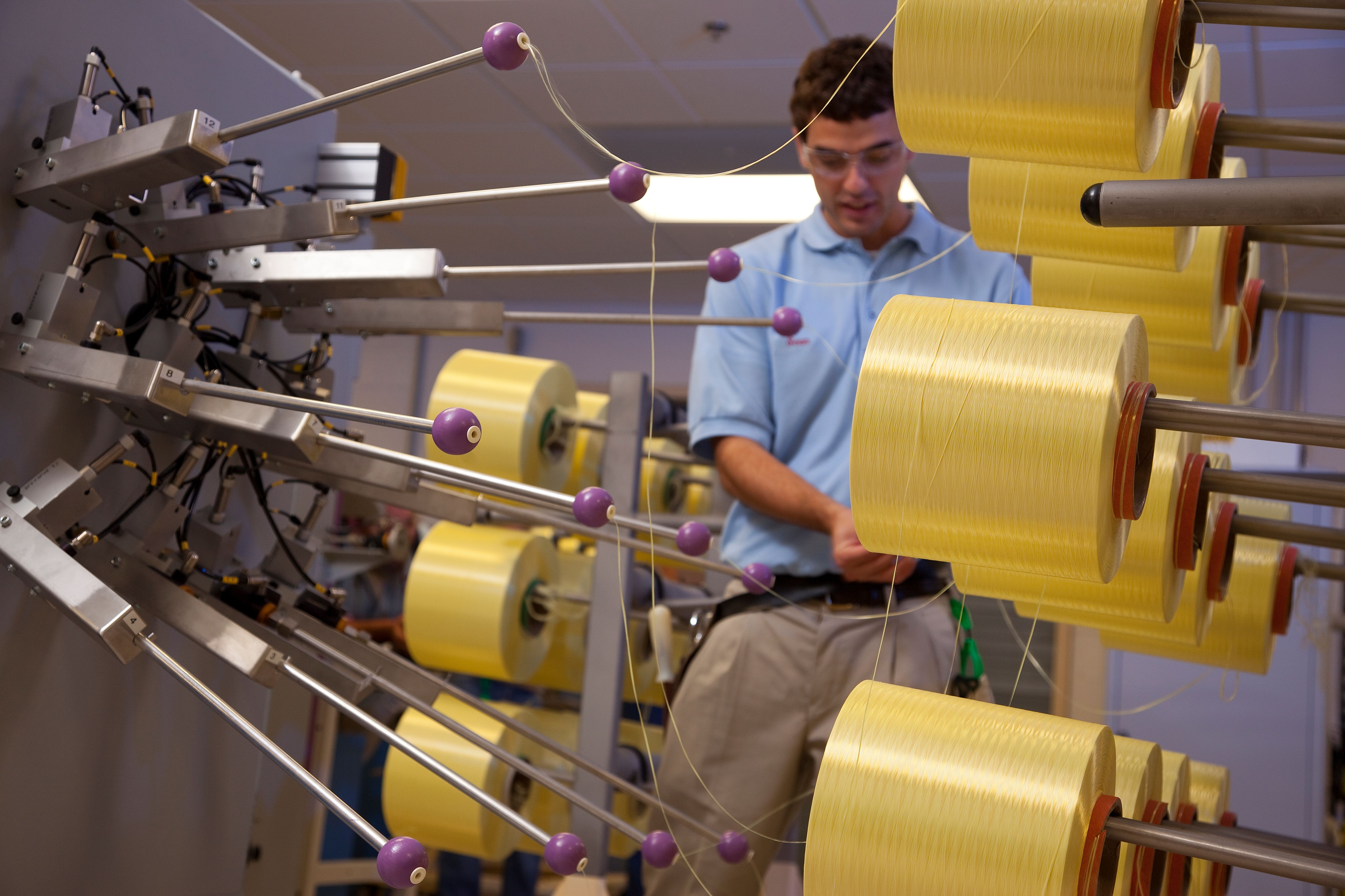 DuPont worker in Kevlar Lab