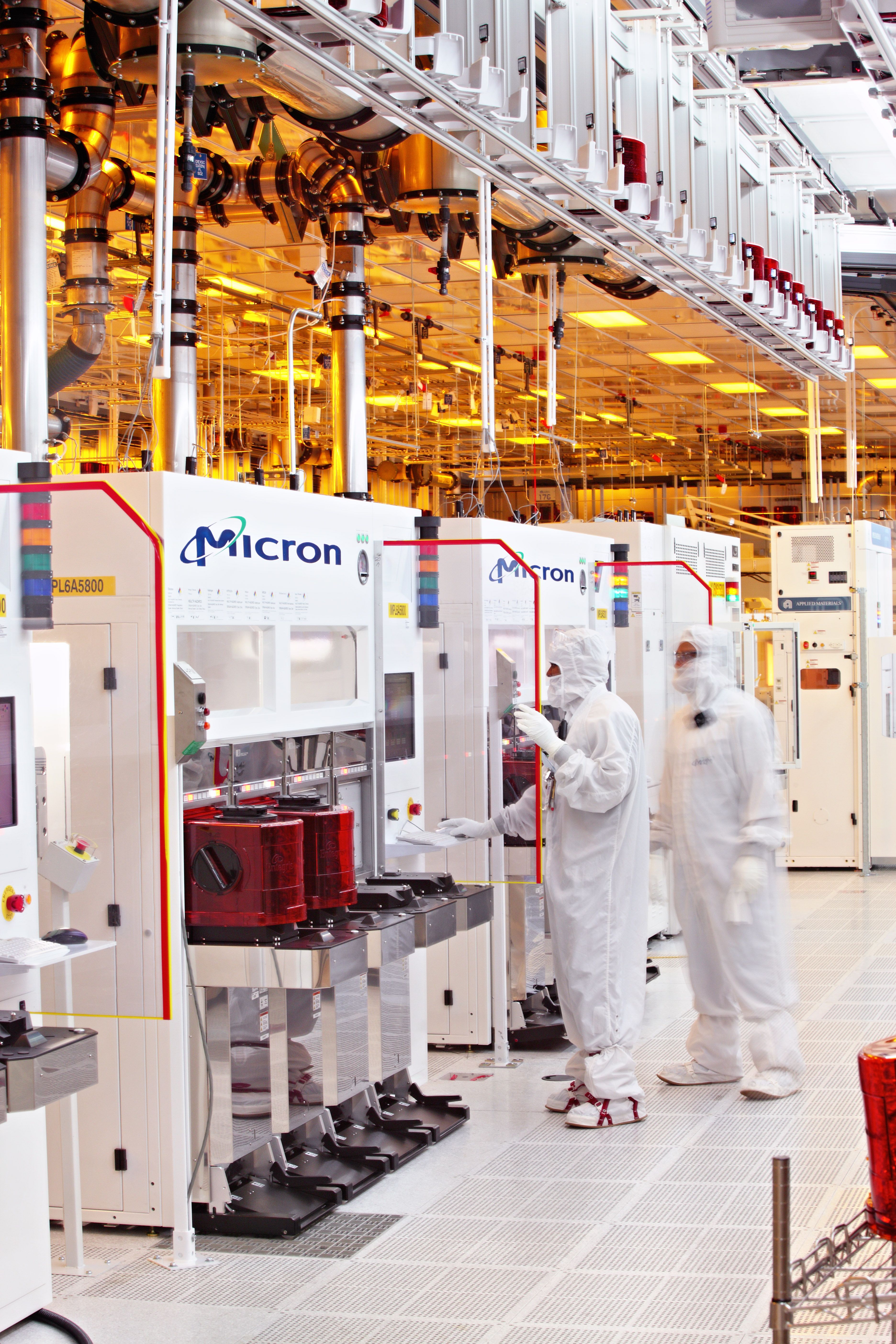Micron workers