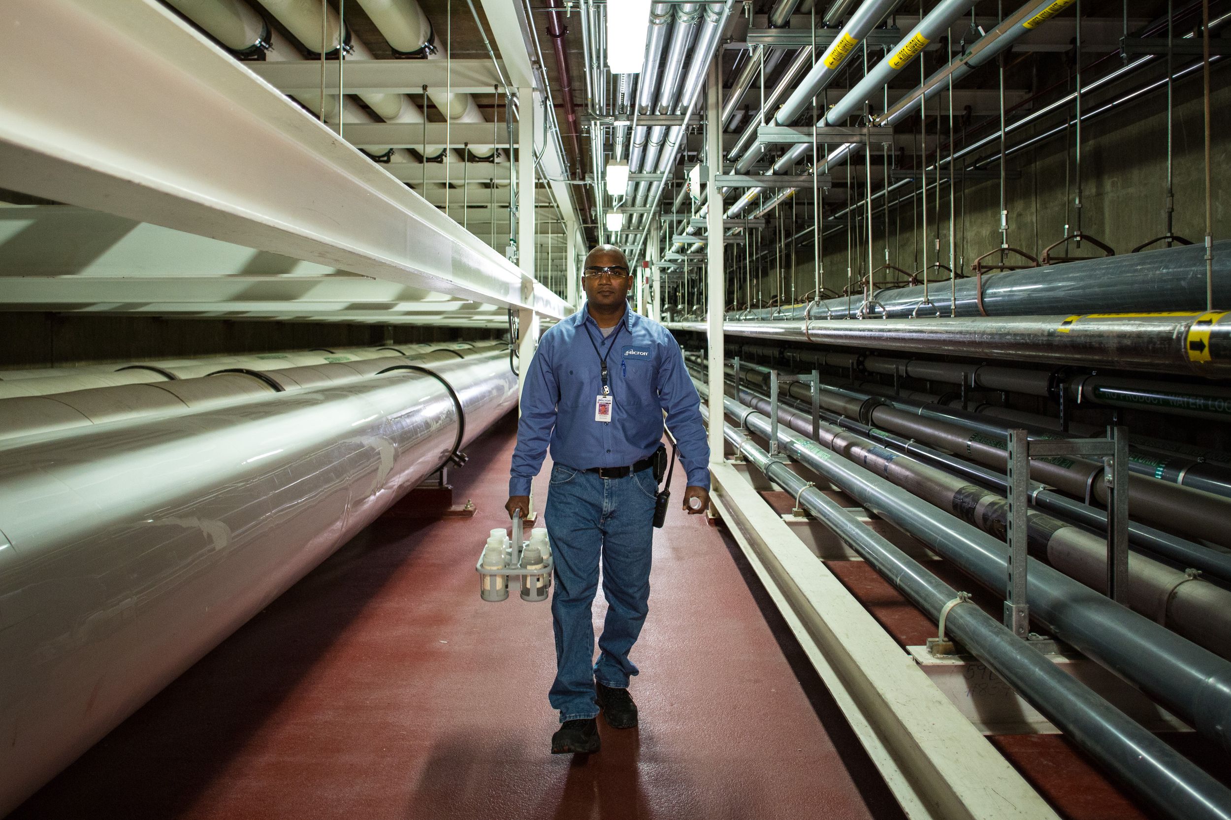 Micron male worker
