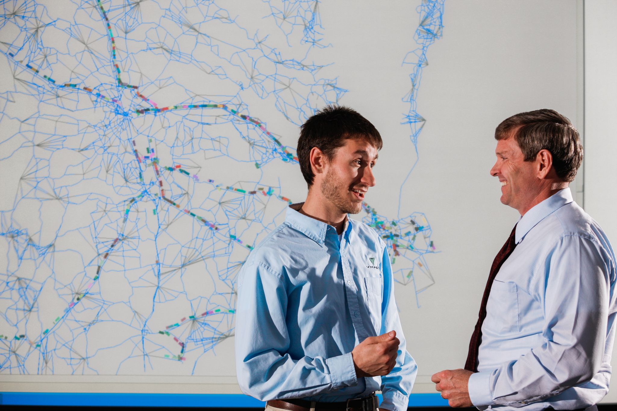 Peter Foytik and colleague at the Virginia Modeling, Analysis, and Simulation Center at Old Dominion University