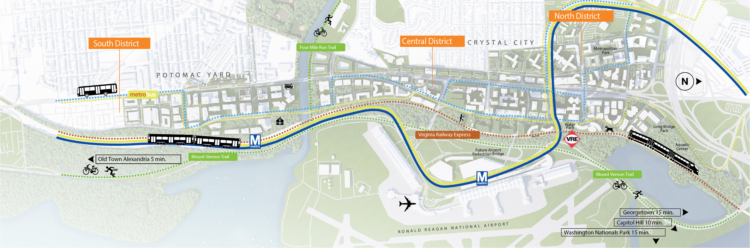National Landing Metro Stations and City Map (VER Q1 2019)