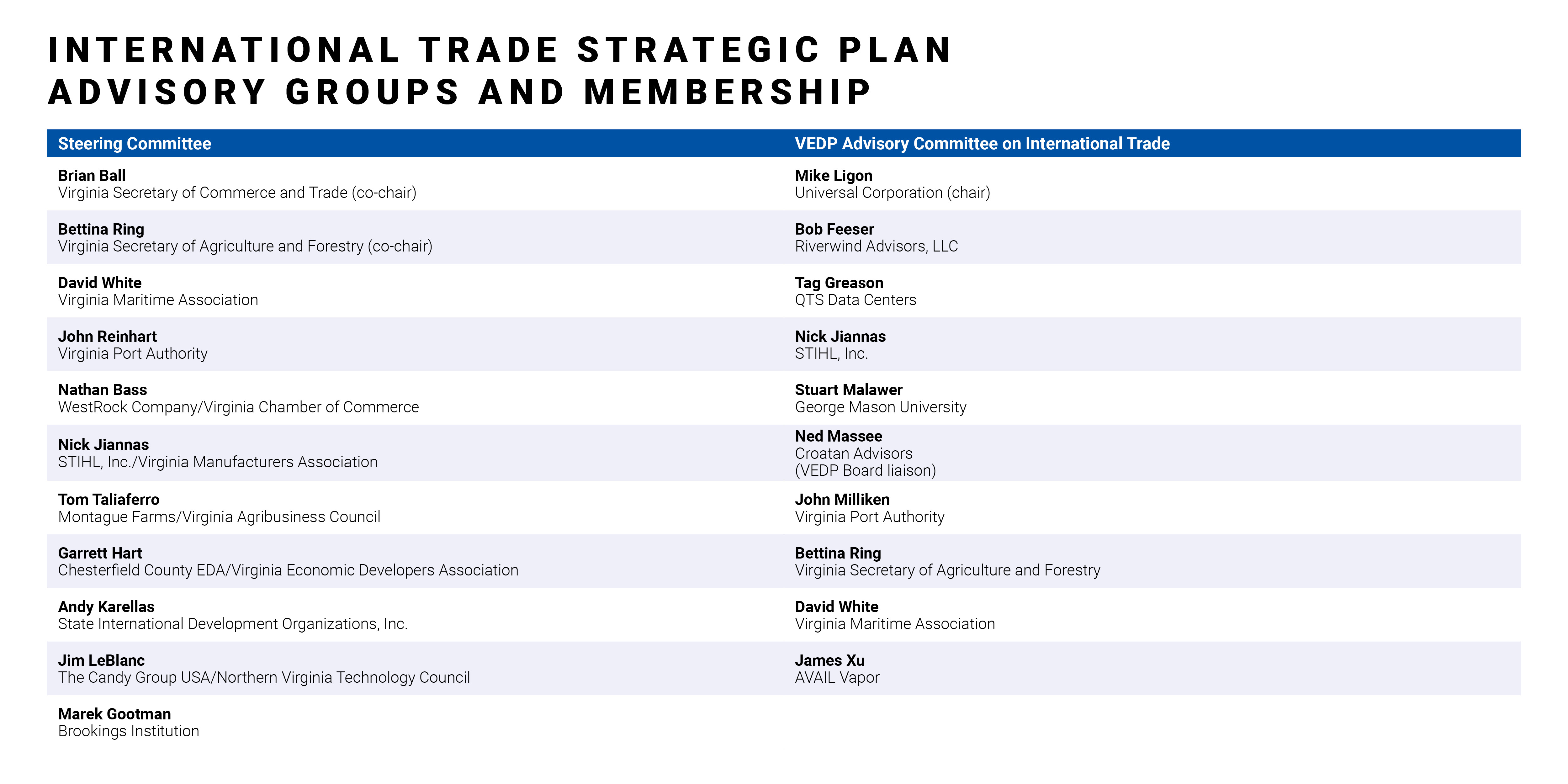 VEDP Advisory Group