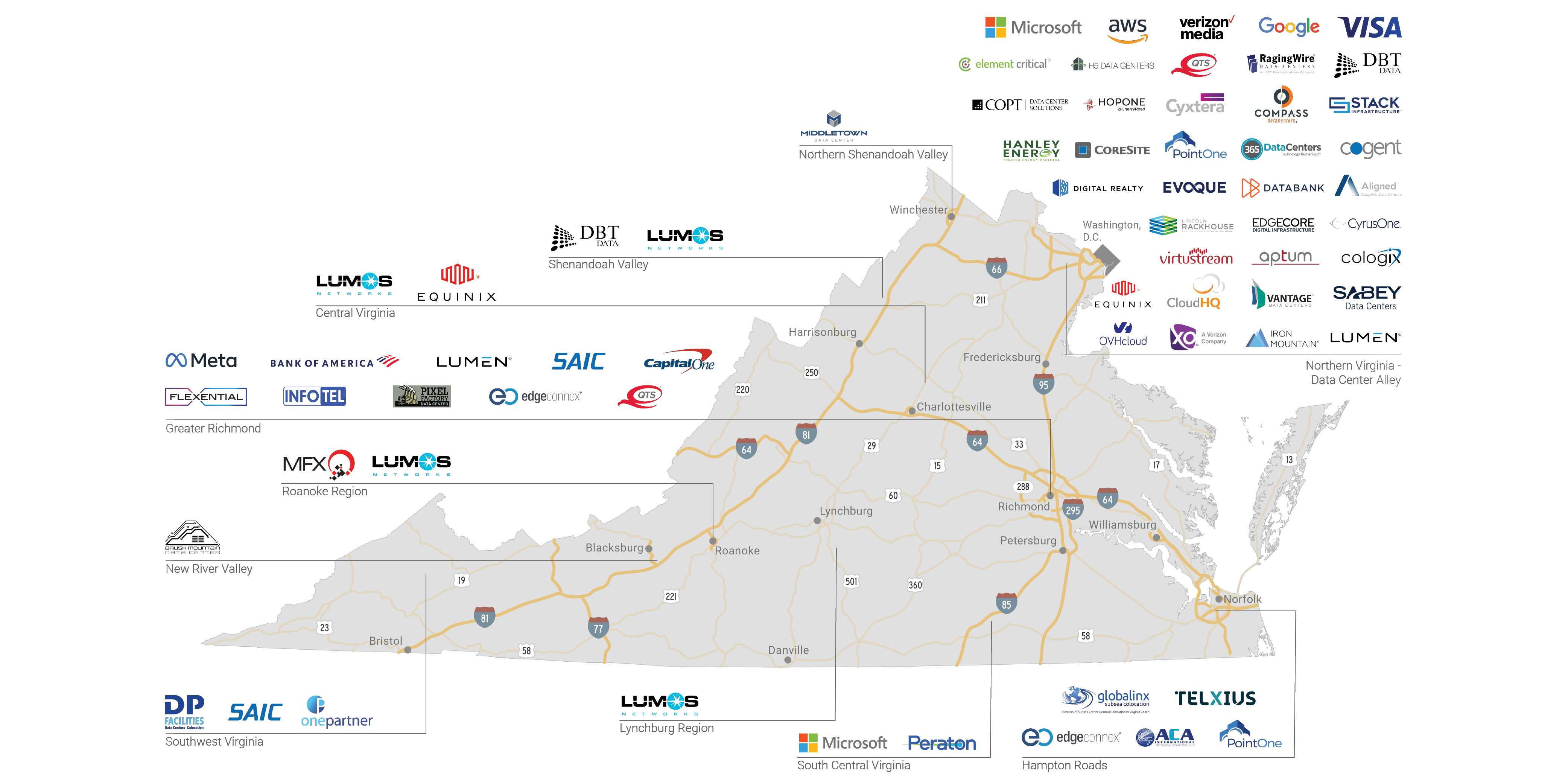 Data Center Map wide