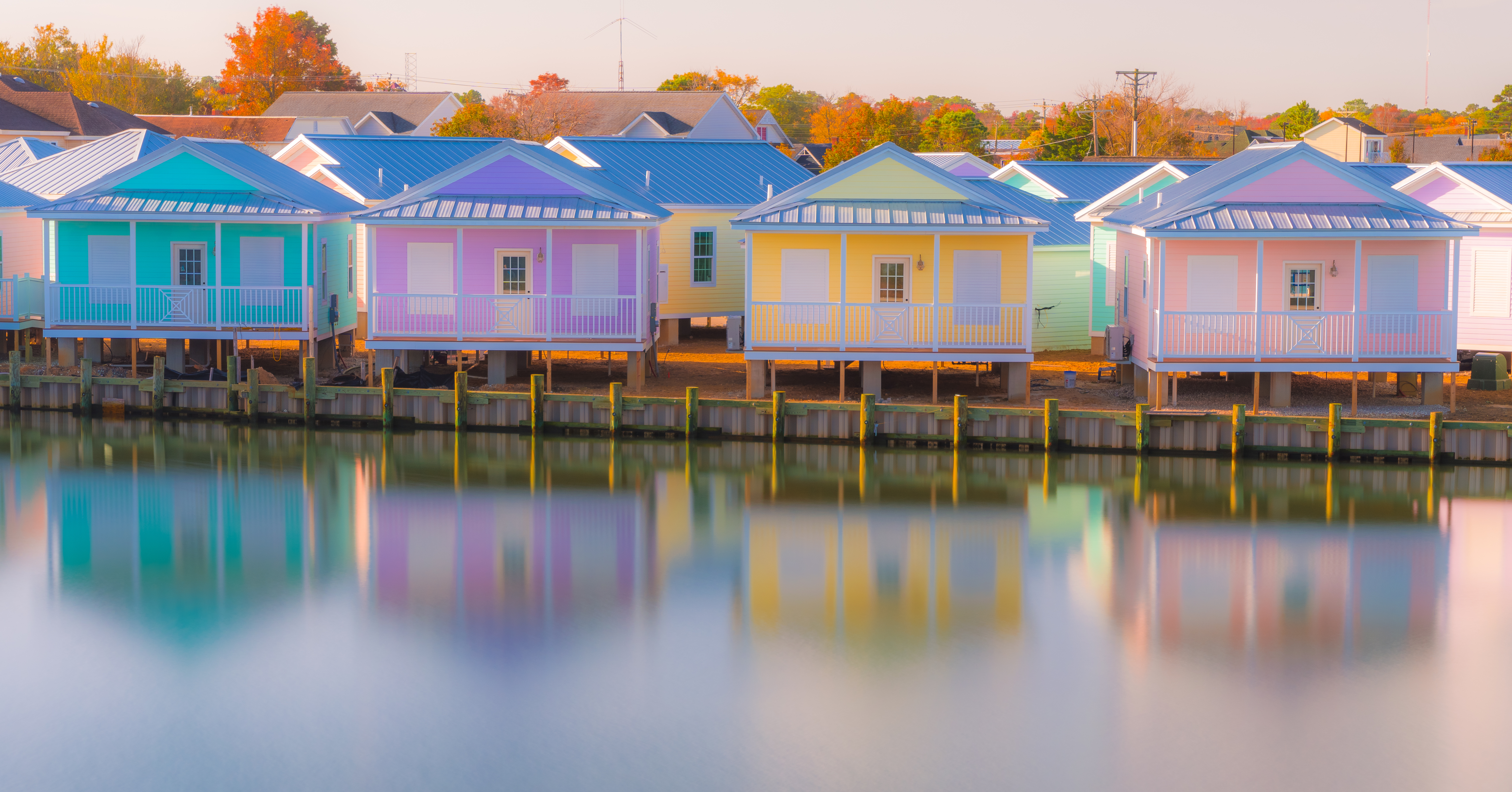 Photo of the cottages at Chincoteague 