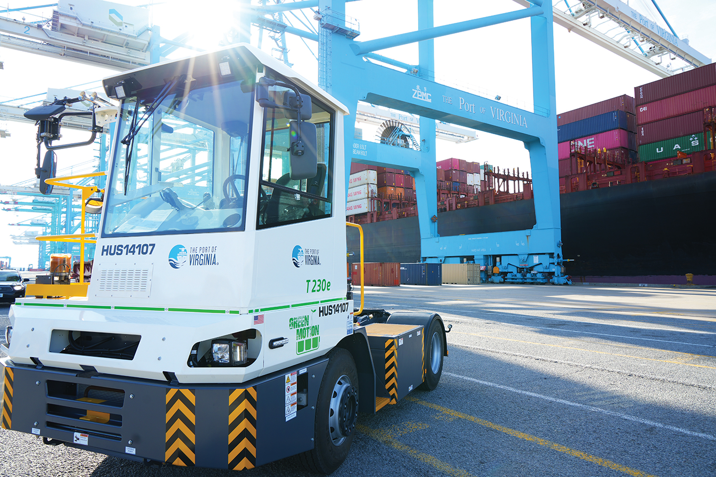 Electric Truck at the Port of Virginia