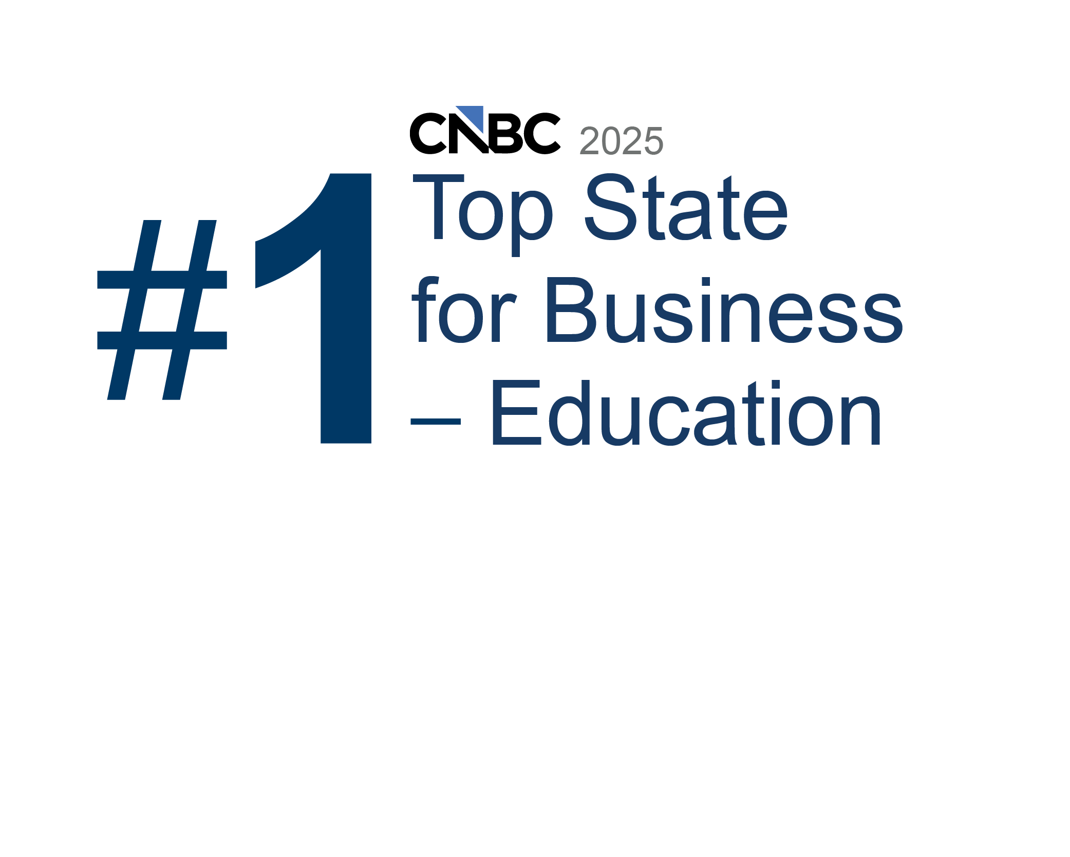 #1 Top State for business - education CNBC ranking