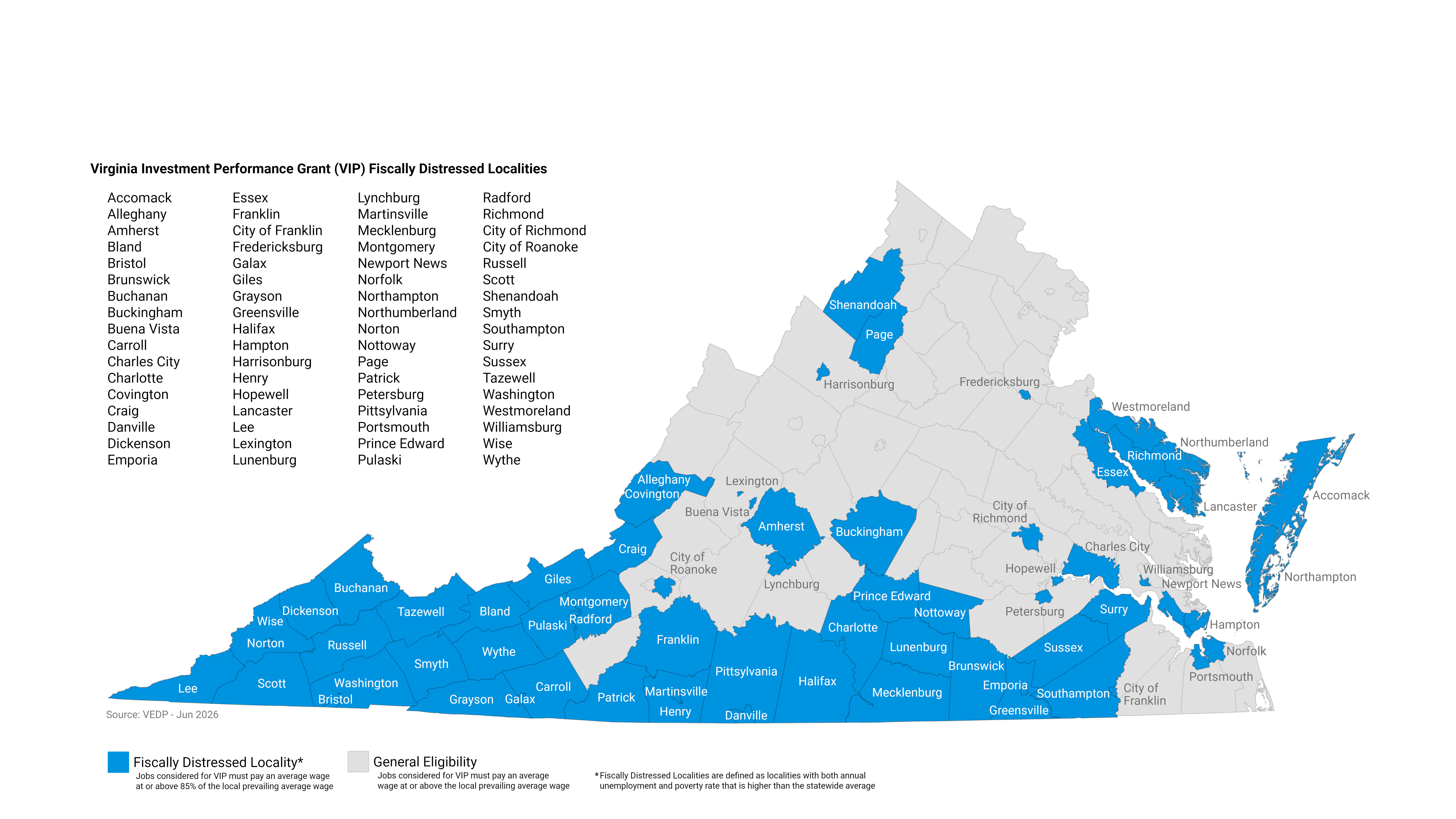 VIP Map of Virginia 