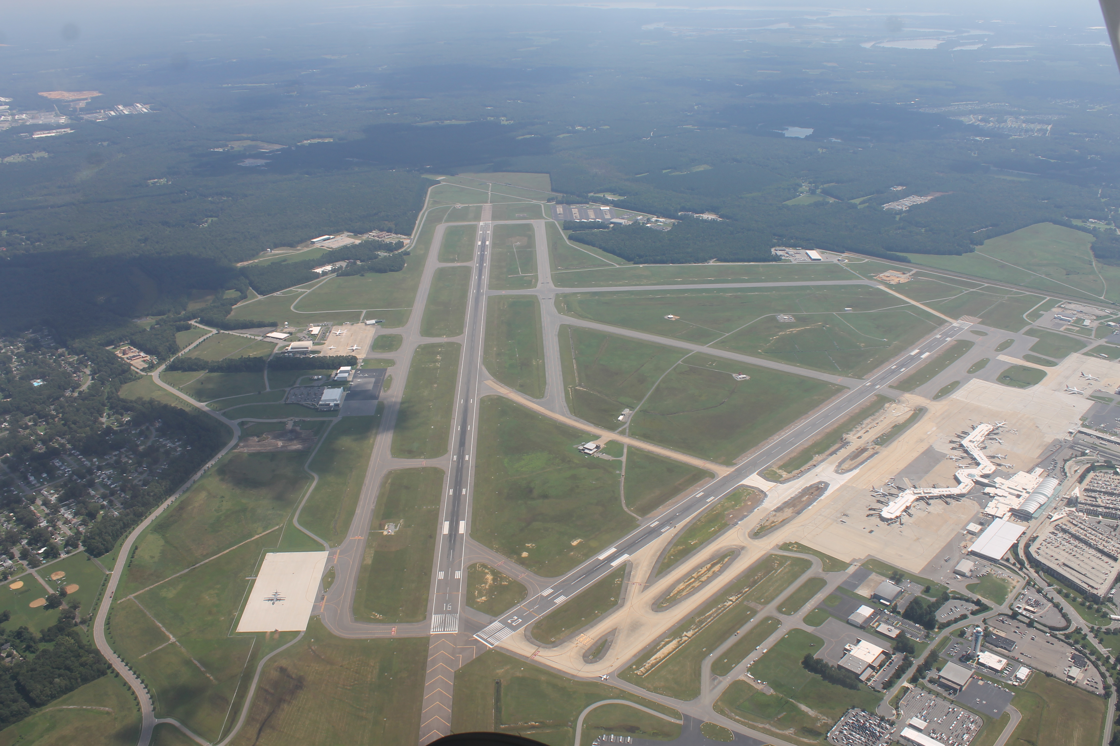 Aerial photo of Richmond airport
