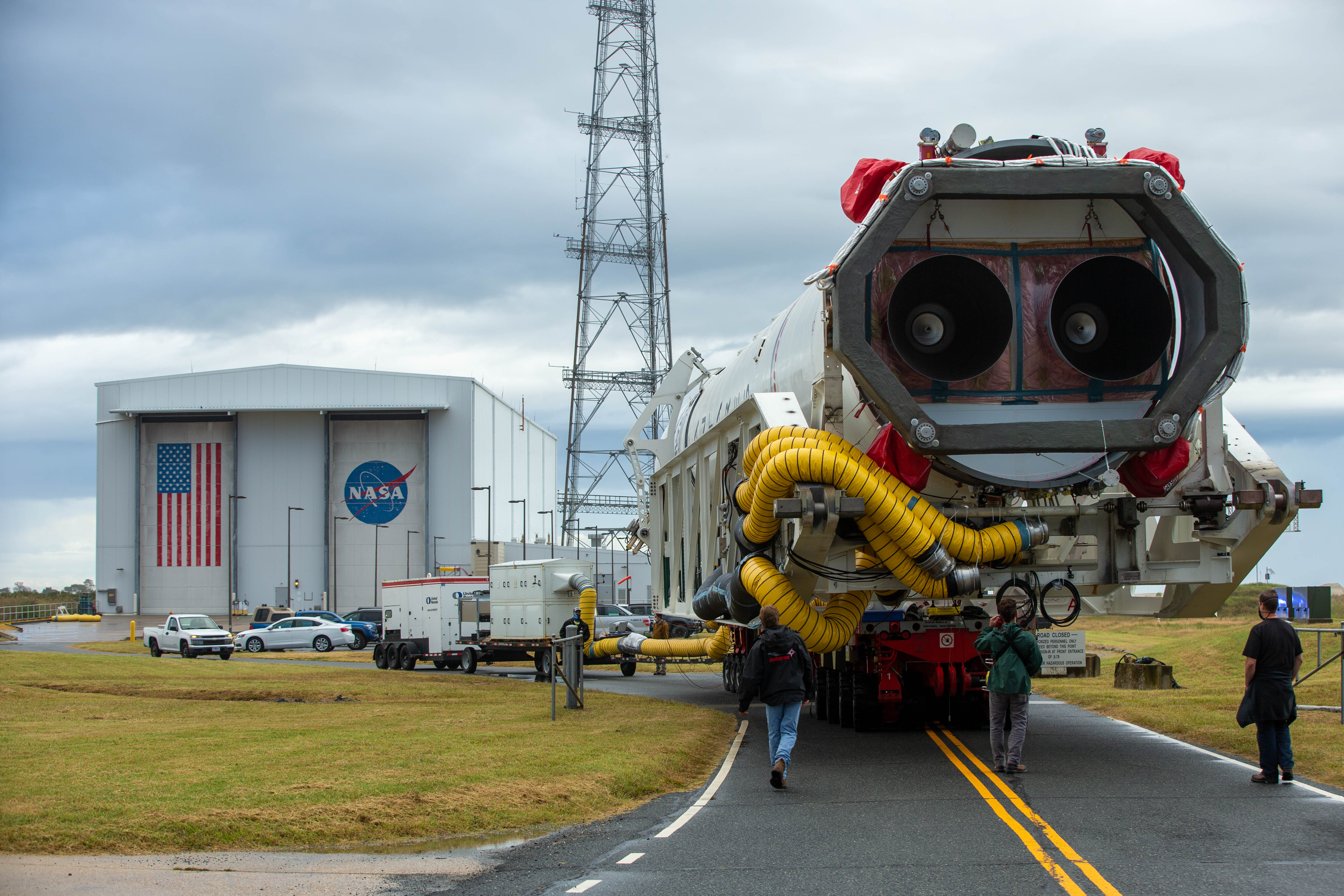 Photo of a rocket at NASA flight center