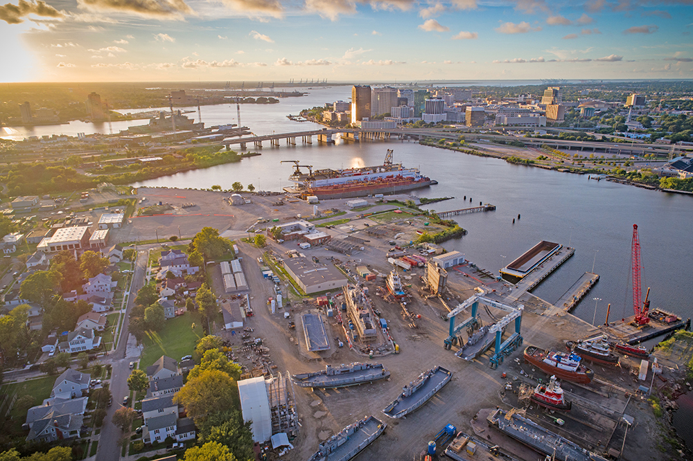Aerial of Colonna Shipyard 