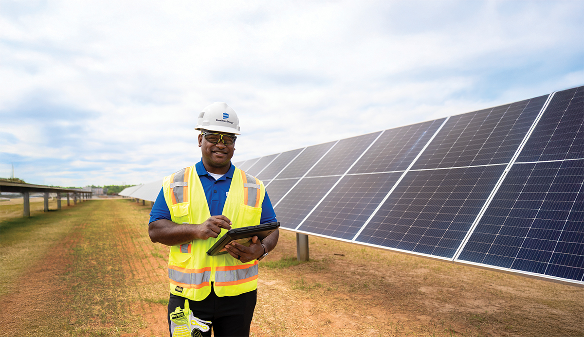 Dominion Energy, Inc.’s Quillwort Solar facility in Powhatan County is part of the company’s push to increase its renewable offerings, with a goal of producing more than 16,000 megawatts by the end of 2035.