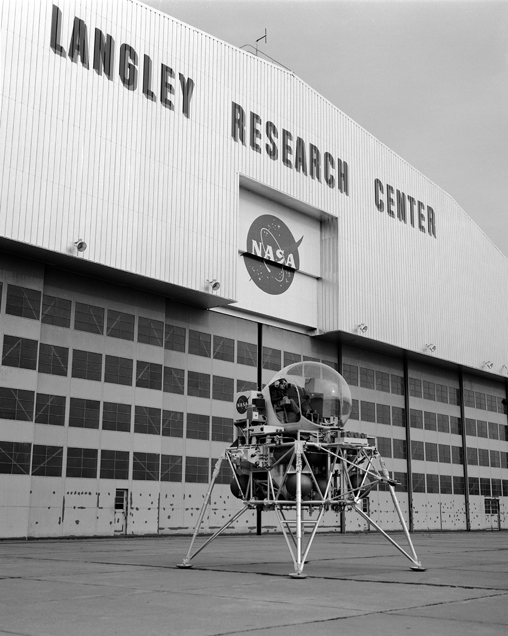 The Lunar Landing Research Facility at NASA Langley Research Center was used to simulate the moon landings before the Apollo project.