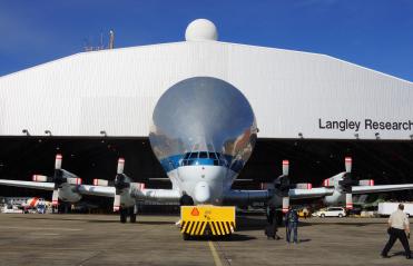 Photo of a plane at NASA Langley Research Center