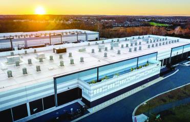 Aerial shot of an AWS data center