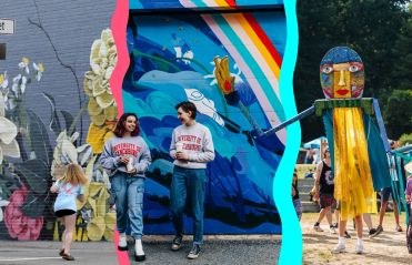 A collection of photographs show murals in Gloucester County and Lynchburg and festivities from FloydFest.