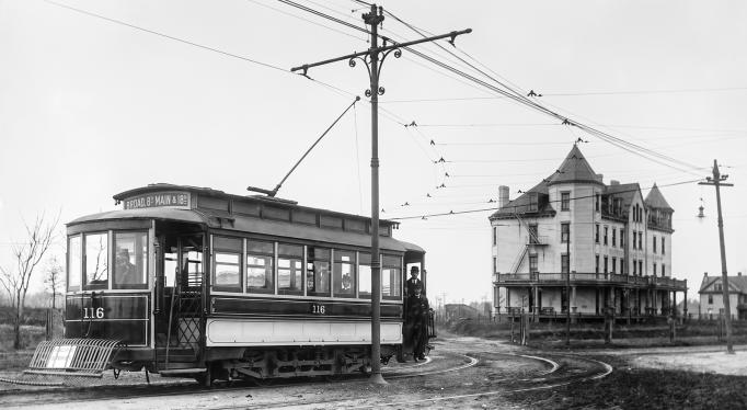 Black and White train 