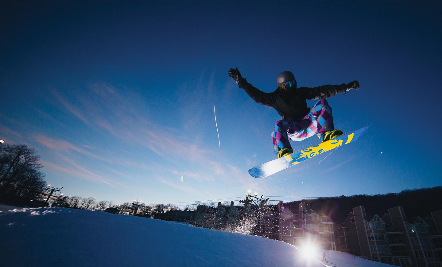 Photo of a snowboarder