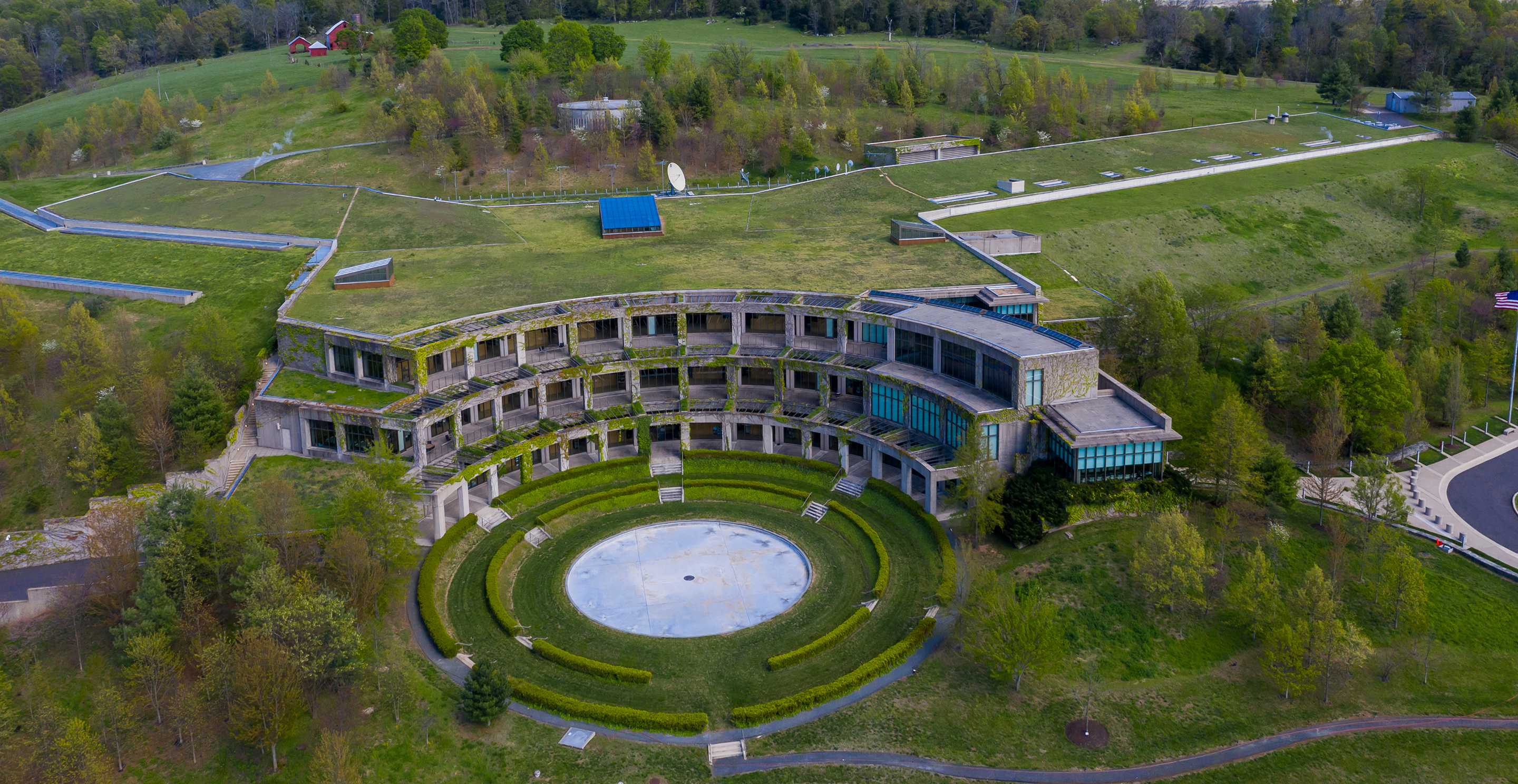 Aerial view of Library of Congress Packard Campus, Culpeper County