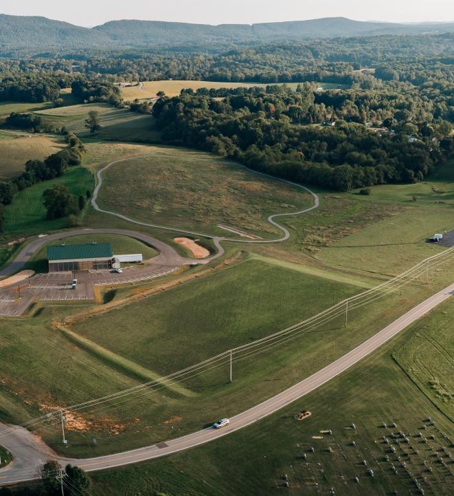 Aerial view of land 