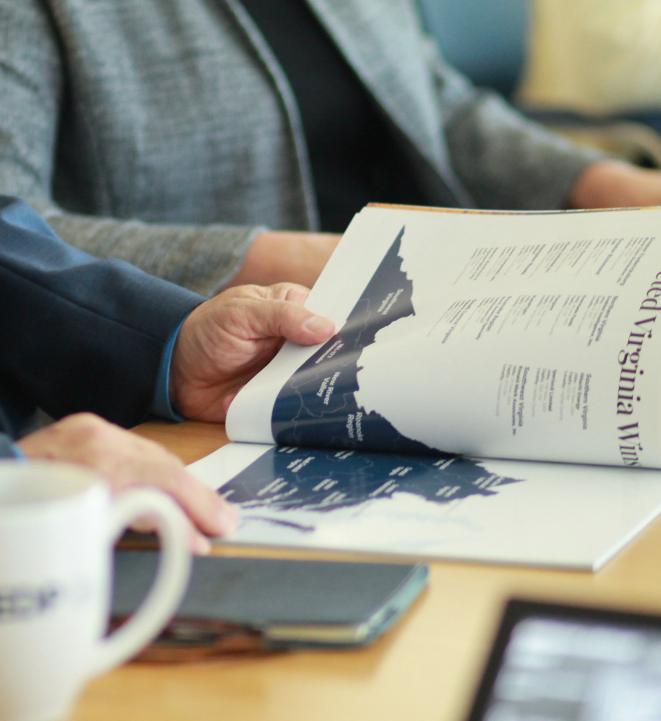Photo of someone reading a magazine