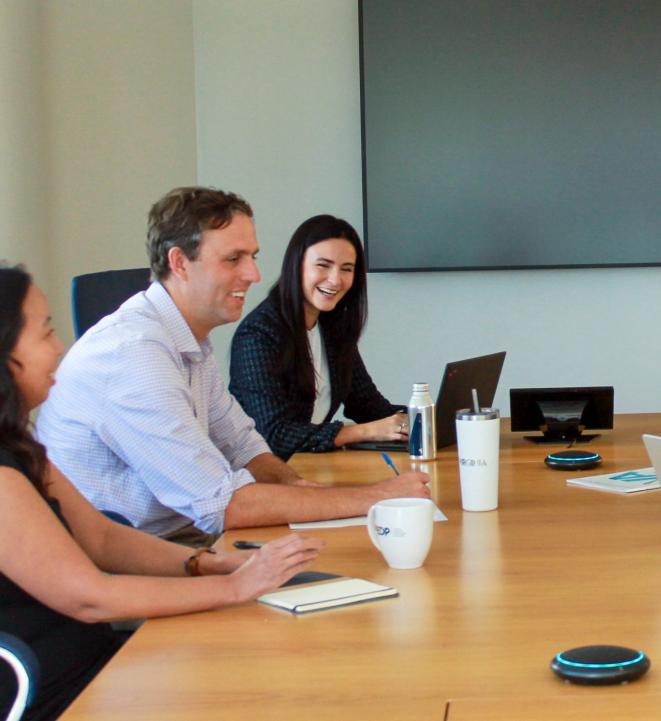 VEDP staff sitting at a table