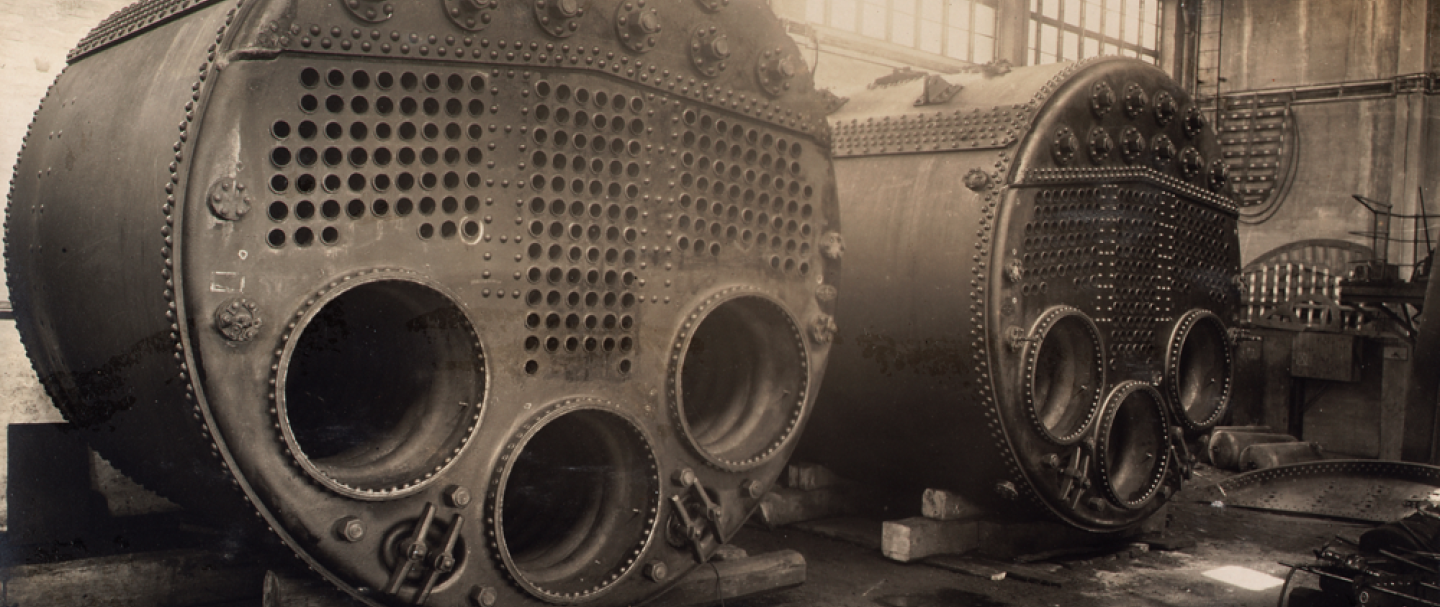 Black and white boiler image