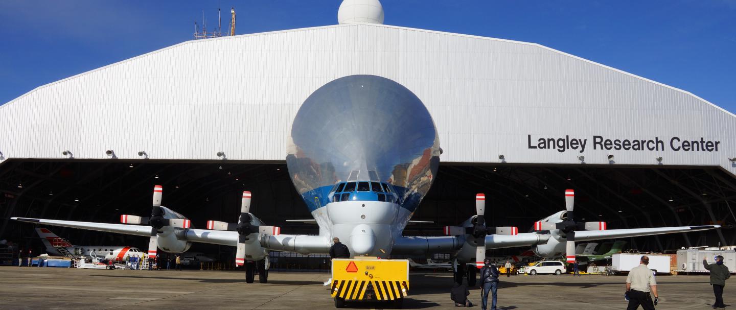 Photo of a plane at NASA Langley Research Center