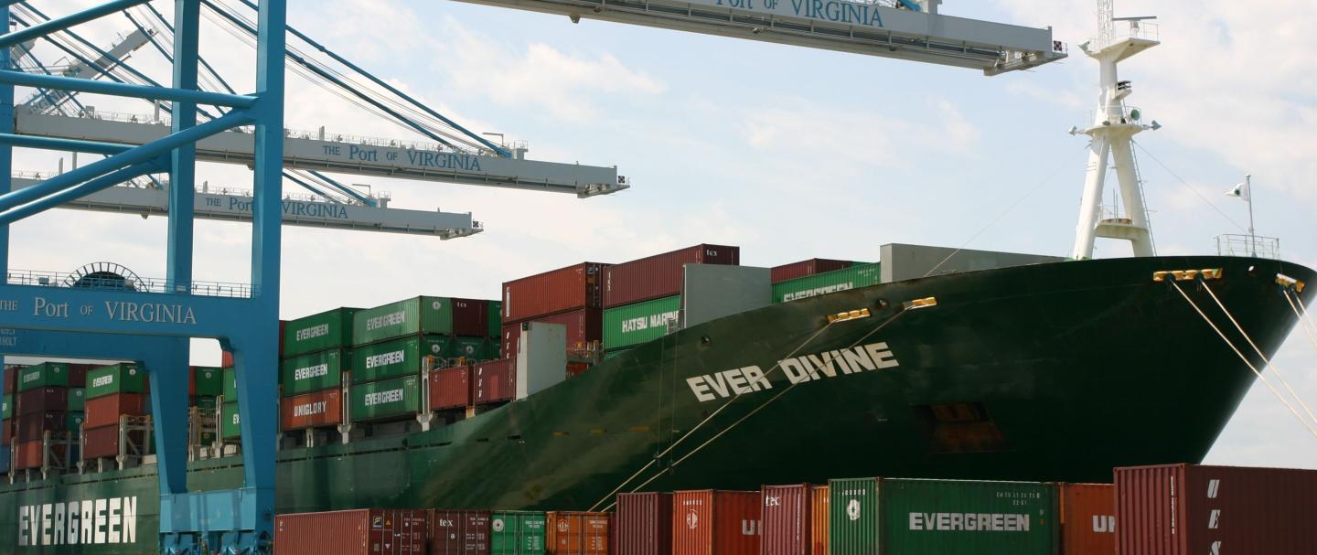 Port of Virginia Evergreen ship