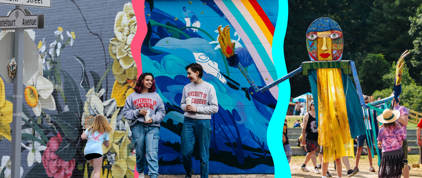 A collection of photographs show murals in Gloucester County and Lynchburg and festivities from FloydFest.