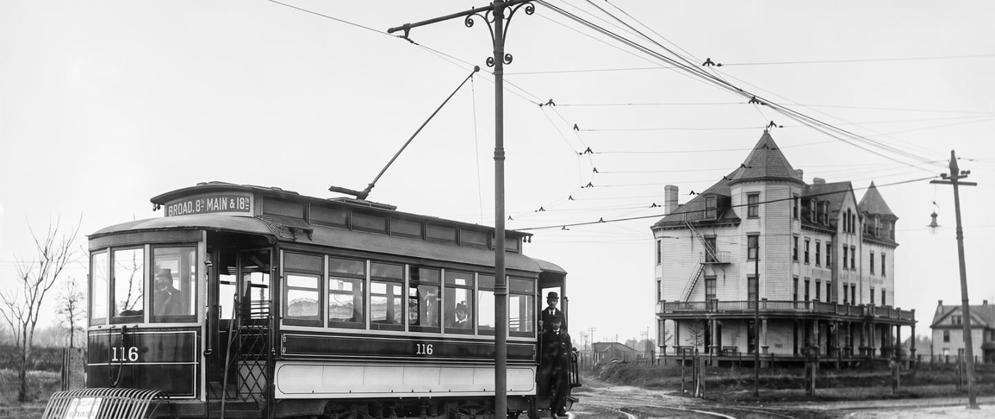 Black and White train 