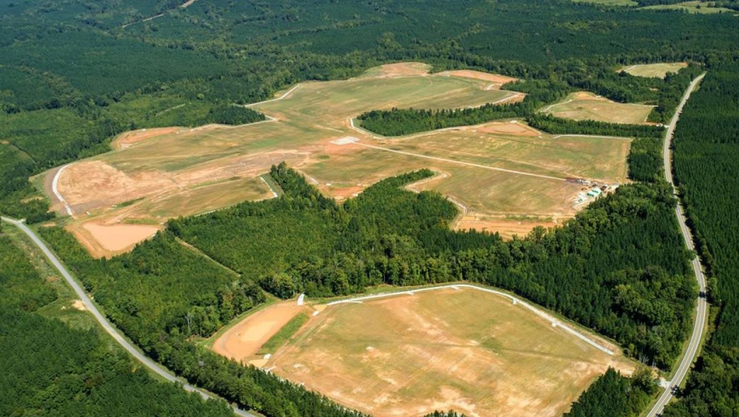 Aerial of Pittsylvania land