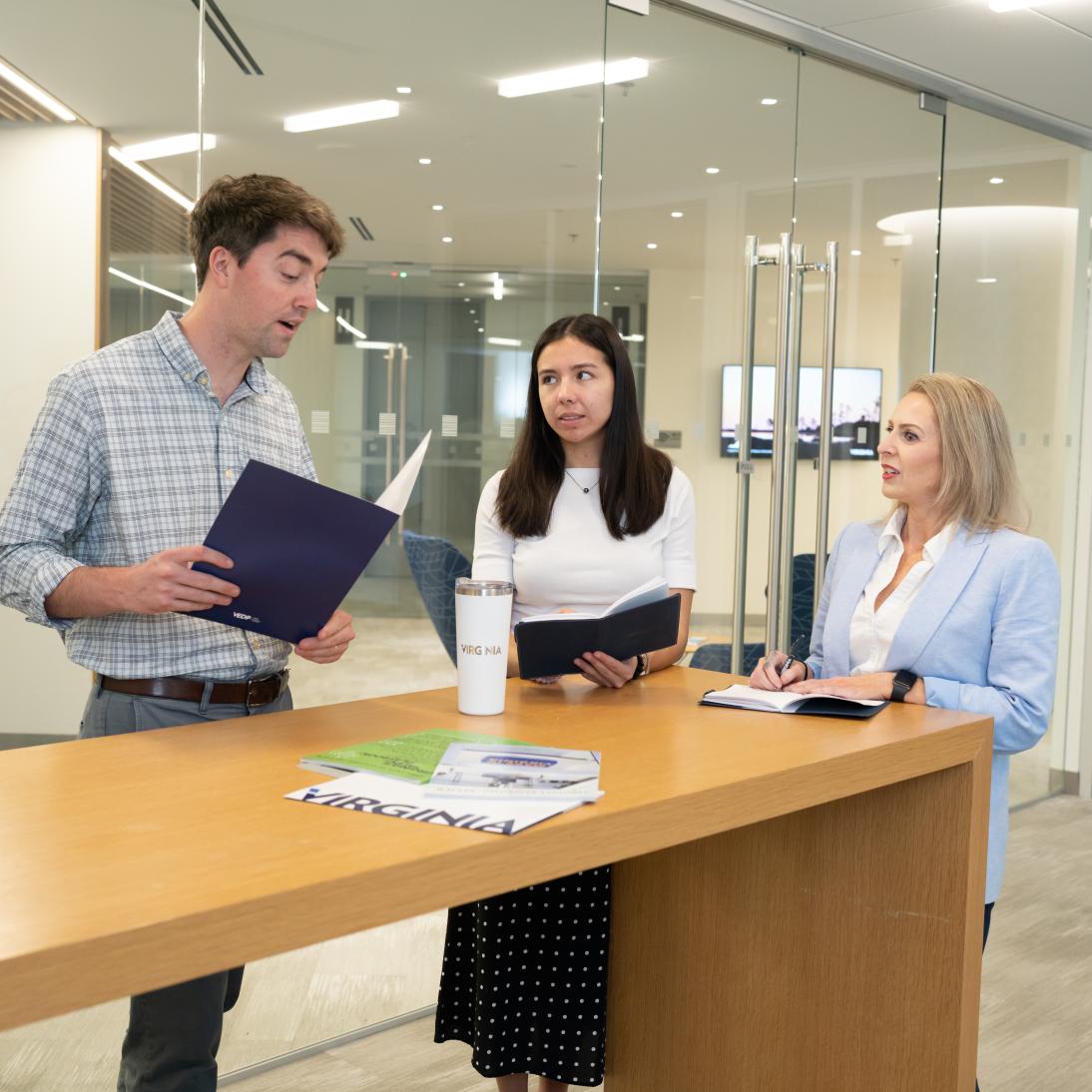 VEDP Staff at a table