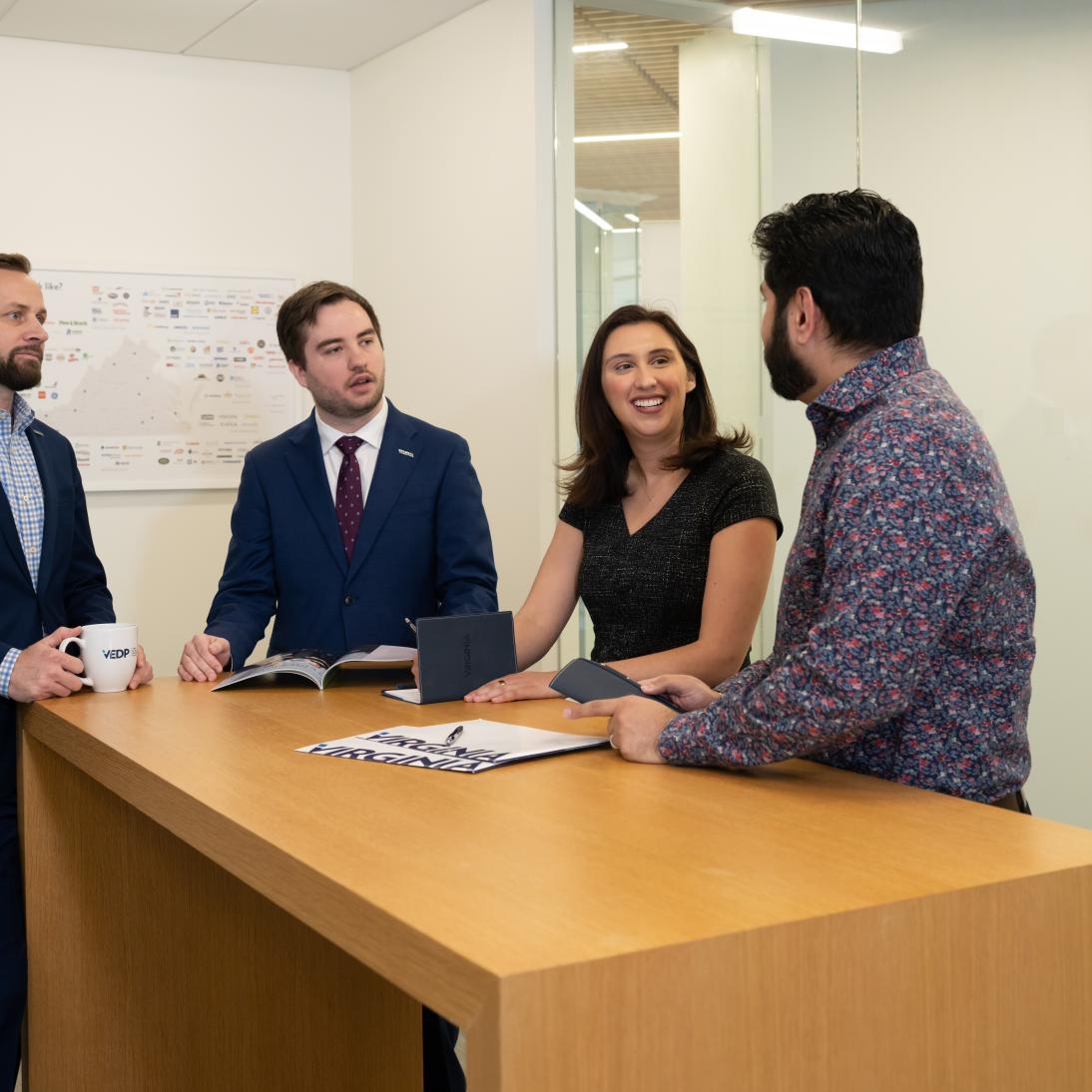 VEDP Staff at a conference table