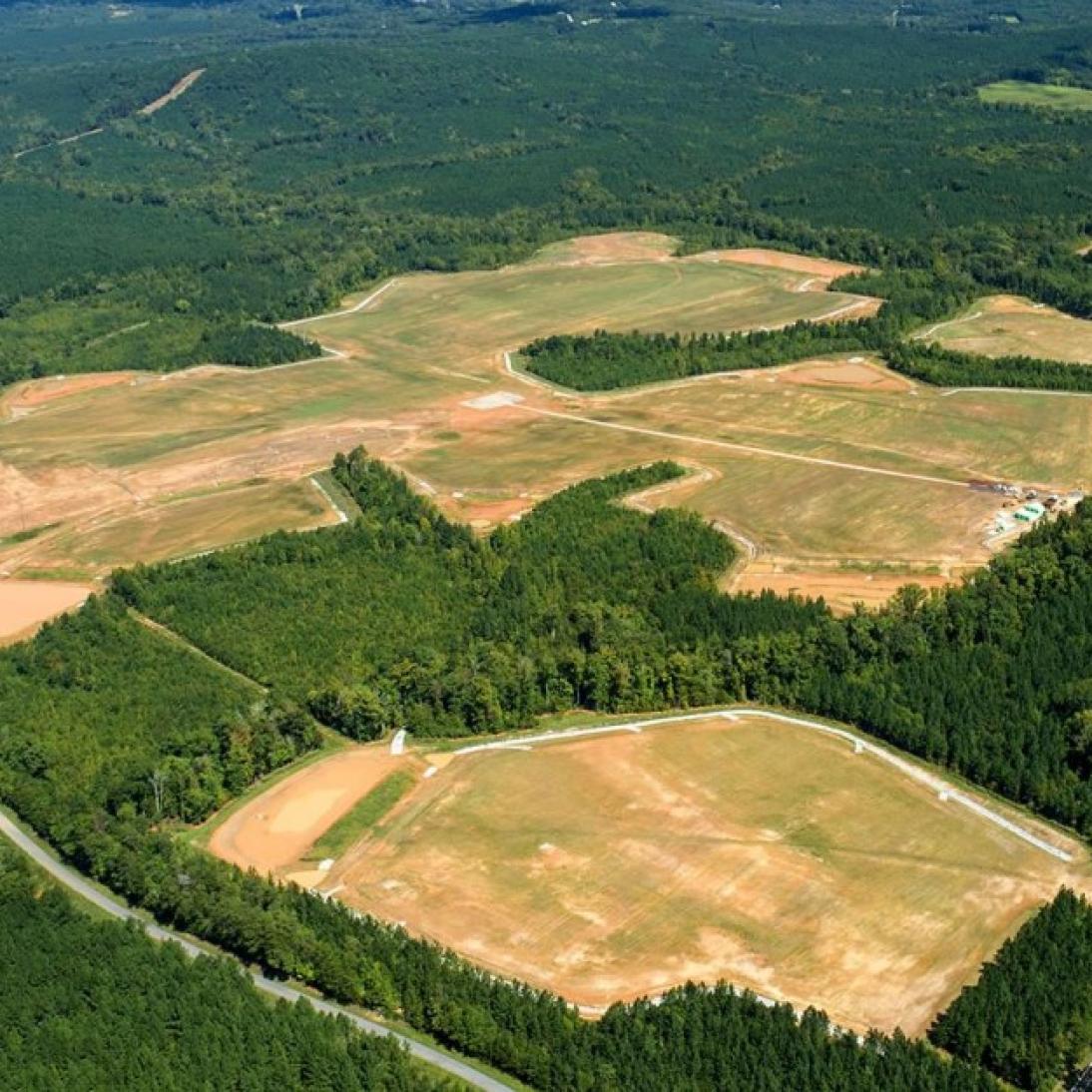 Aerial of Pittsylvania land