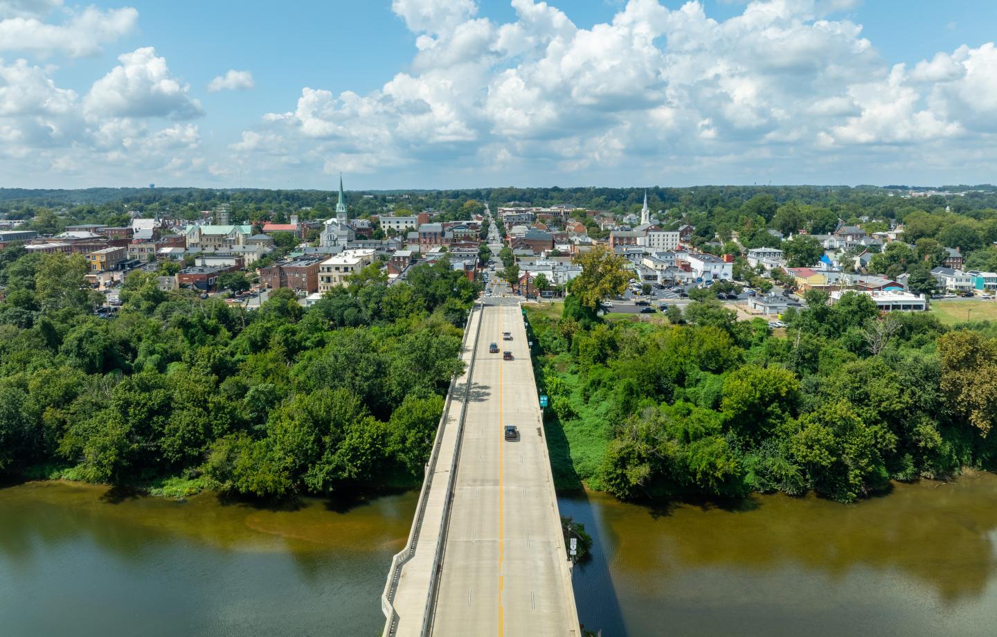 Aerial photo of Fredericksburg