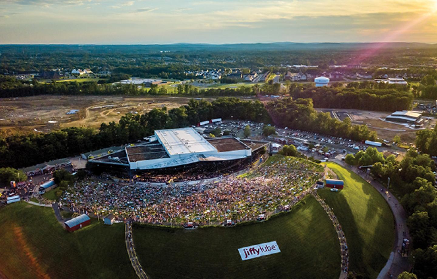 Aerial view of Jiffy Lube Live