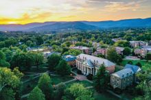 Sunset over Roanoke College