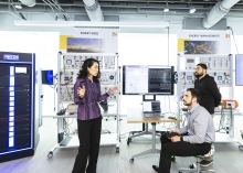Three employees of the Smart Grid Lab at George Mason University