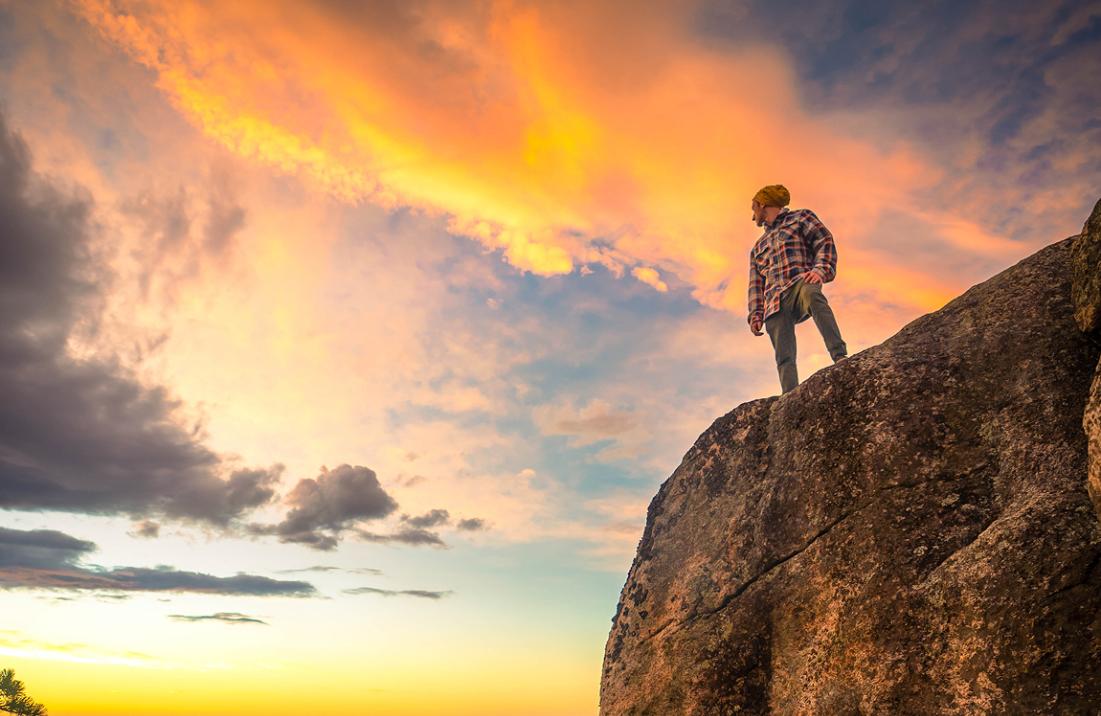 Photo of a hiker at Old Rag Mountain
