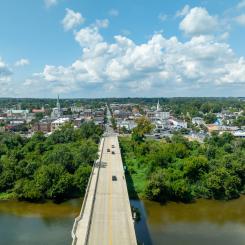 Aerial photo of Fredericksburg