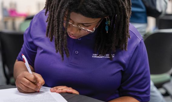 Photo of a Virginia Peninsula Community College student 