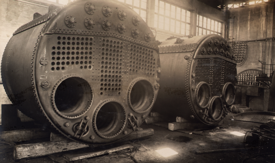 Black and white boiler image