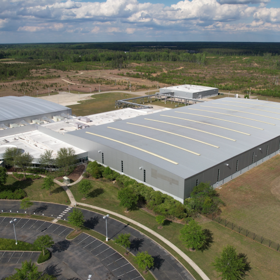 Aerial shot of Jabil building