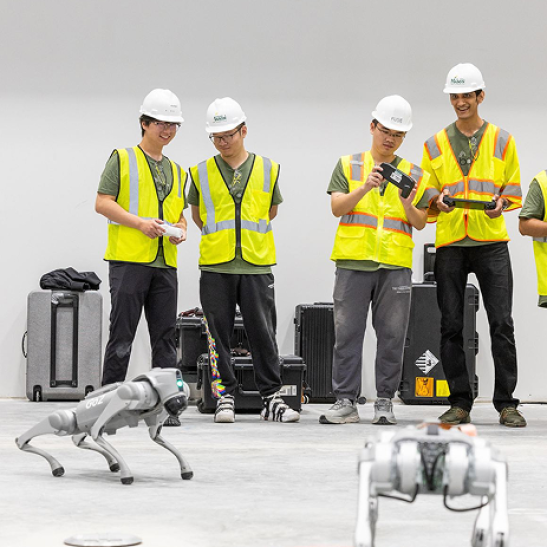 workers and robots