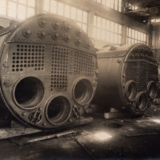 Black and white boiler image