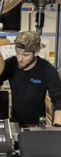 A man working on a machine