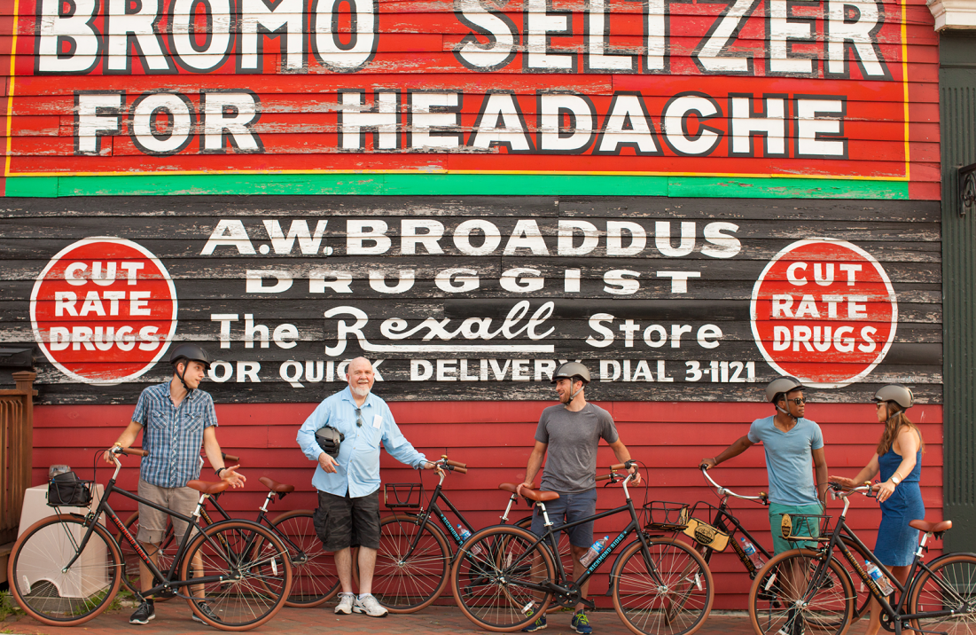 Group of people with bikes enjoying Richmomd