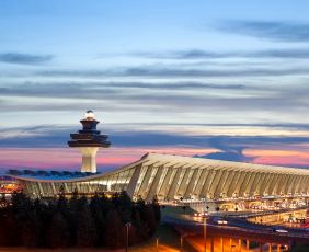 Washington Dulles Airport at Sunset