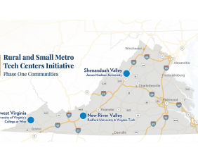 Rural and Small Tech Metros Map