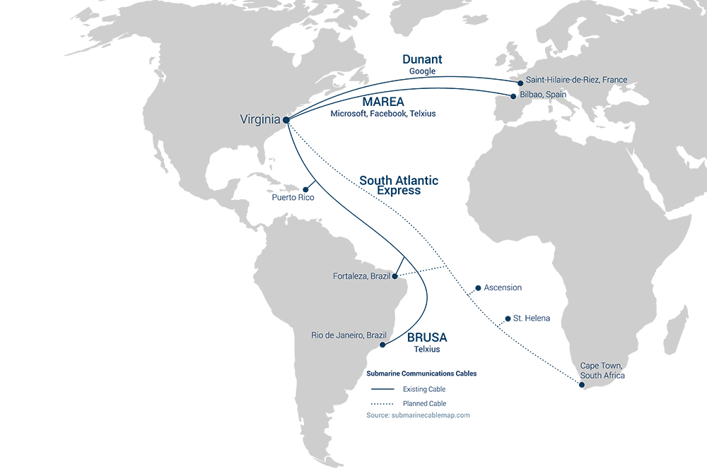 MAREA SubSea Cables Map